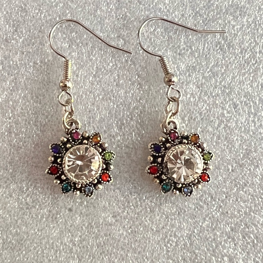 Elegant Multicolor Crystal Earrings